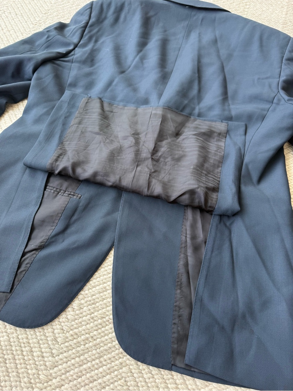 Canali Classic Fit Water Resistant Navy Wool Blazer 56EU/46US - Picture 10 of 16